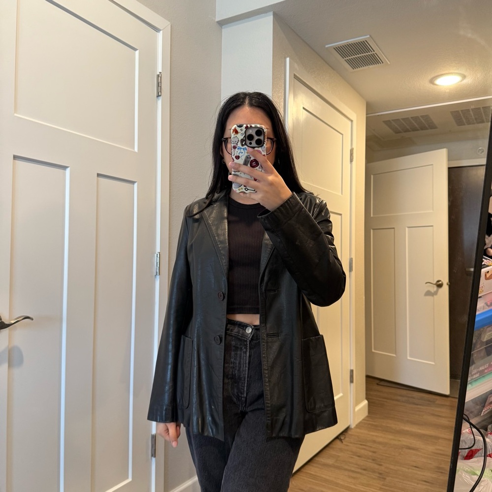 Women's Black Leather Jacket